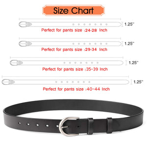 Women Leather Belt for Pants Dress Jeans Waist Belt with Brushed Alloy Buckle By WHIPPY