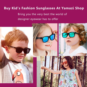 YAMAZI Kids Polarized Sunglasses Sports Fashion For Boys And Girls Mirrored Lens