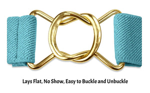 HOLD’EM Kids Toddler Clasp Gold Buckle Belt–Elastic Adjustable Stretch Boys Belt