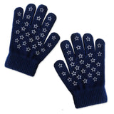 EvridWear Boys Girls Magic Stretch Gripper Gloves 3 Pair Pack Assortment, Kids One Size Winter Warm Gloves Children