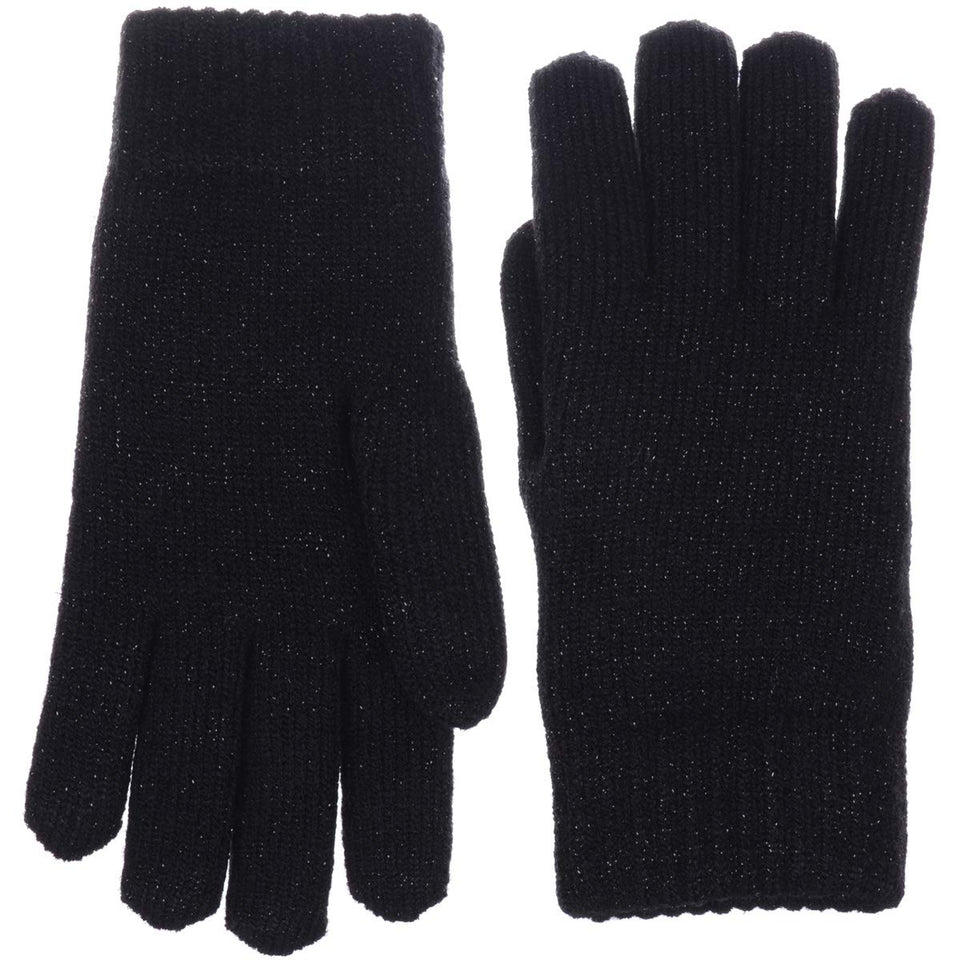 BYOS Winter Women's Toasty Warm Plush Fleece Lined Knit Gloves in Solid & Glitter