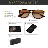 SUNGAIT Vintage Round Sunglasses for Women Classic Retro Designer Style