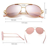 Aviator Sunglasses for Kids Girls Boys Children, Small Face Eyewear for Age 3-12, UV Protection, with Case, Lightweight