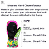 YR.Lover Children Ski Gloves Winter Warm Outdoor Riding Thickening Gloves(2-4Y)