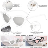 SOJOS Retro Vintage Narrow Cat Eye Sunglasses for women Clout Goggles Plactic Frame Cardi B