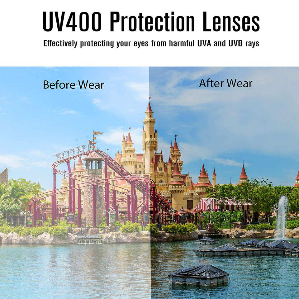 Aviator Sunglasses for Kids Girls Boys Children, Small Face Eyewear for Age 3-12, UV Protection, with Case, Lightweight